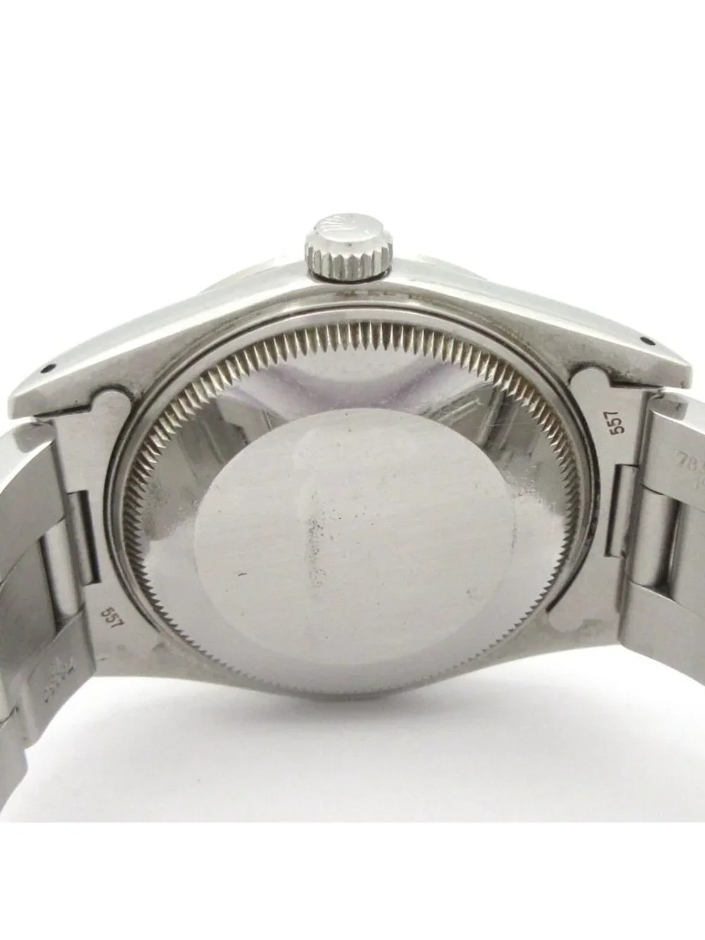 Rolex Watch Oyster Perpetual Date SS Plastic Crystal 13 Frames Silver